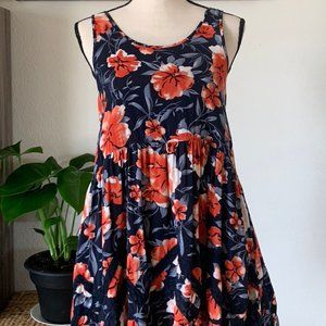 Blue floral Elodie baby doll dress